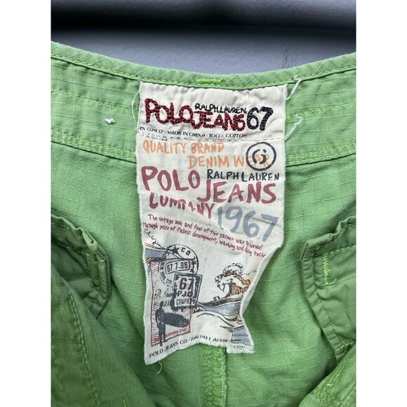 Ralph Lauren‎ Polo Jeans Co Shorts Womens size 6 Green Utility Cargo Ripstop - Picture 4 of 7